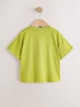 Green Short Sleeve Ric Rac Trim T-Shirt (3mths-7yrs) - Size 3-6 Months (62-68cm)