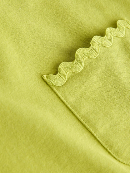 Green Short Sleeve Ric Rac Trim T-Shirt (3mths-7yrs)