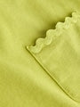 Green Short Sleeve Ric Rac Trim T-Shirt (3mths-7yrs) - Size 3-6 Months (62-68cm)