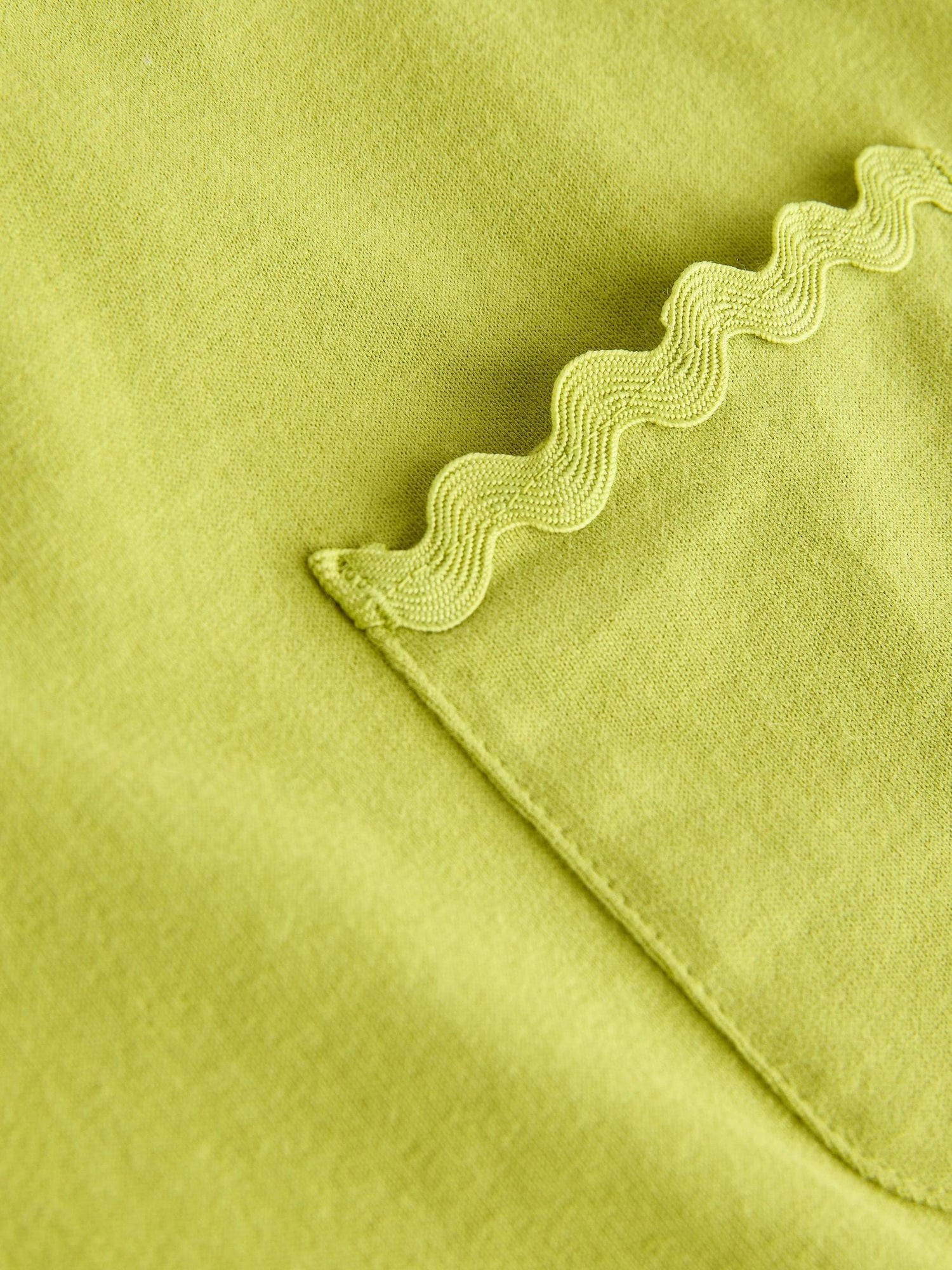 Green Short Sleeve Ric Rac Trim T-Shirt (3mths-7yrs) - Size 3-6 Months (62-68cm)