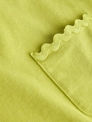 Green Short Sleeve Ric Rac Trim T-Shirt (3mths-7yrs) - Size 3-6 Months (62-68cm)
