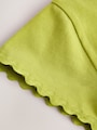 Green Short Sleeve Ric Rac Trim T-Shirt (3mths-7yrs) - Size 3-6 Months (62-68cm)