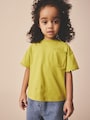 Green Short Sleeve Ric Rac Trim T-Shirt (3mths-7yrs) - Size 3-6 Months (62-68cm)