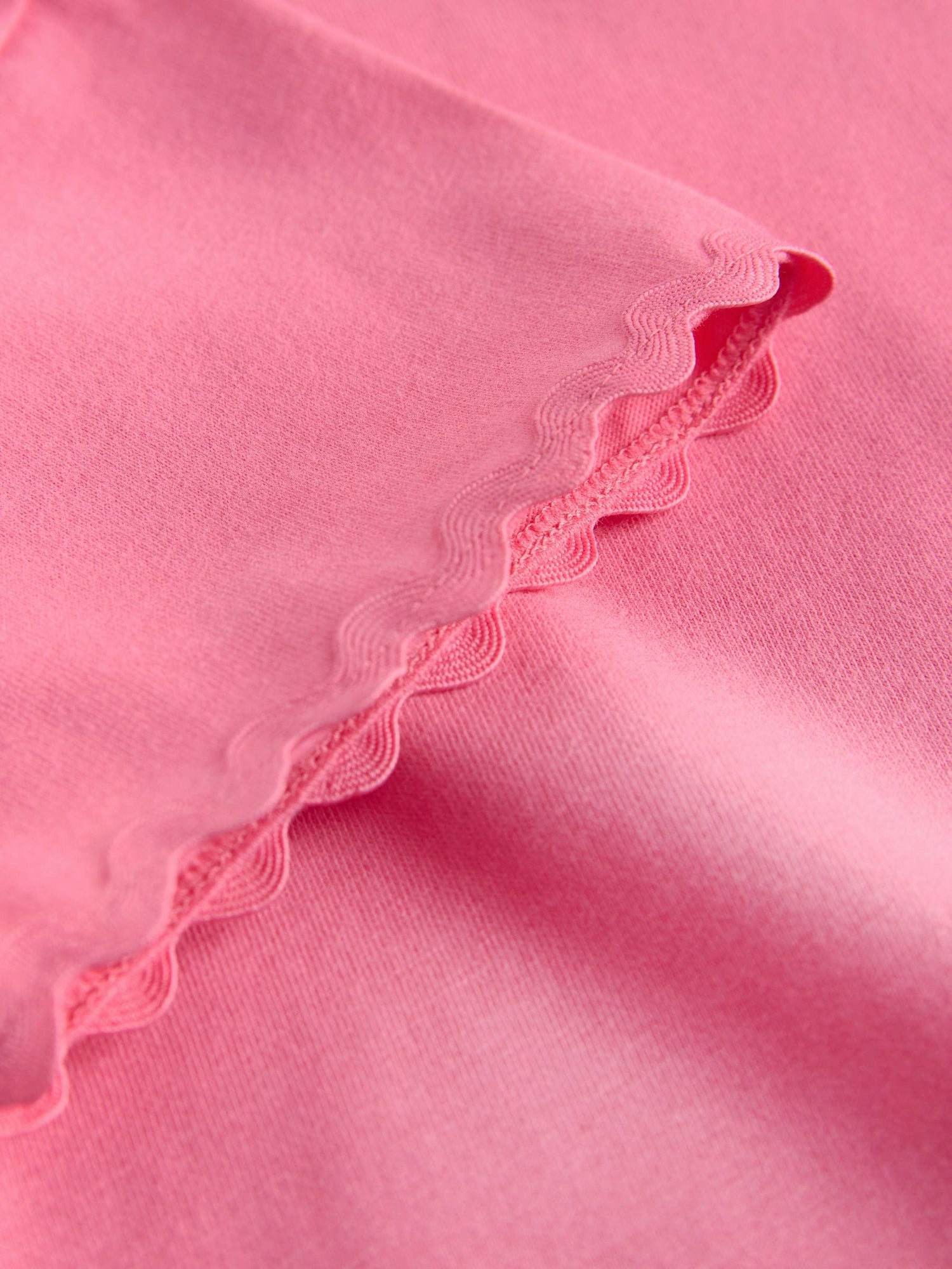 Pink Short Sleeve Ric Rac Trim T-Shirt (3mths-7yrs) - Size 3-6 Months (62-68cm)