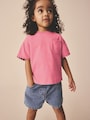 Pink Short Sleeve Ric Rac Trim T-Shirt (3mths-7yrs) - Size 3-6 Months (62-68cm)