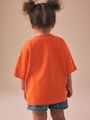 Orange Cat Short Sleeve T-Shirt (3mths-7yrs) - Size 3-6 Months (62-68cm)