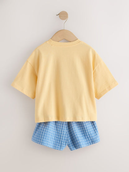 Yellow Strawberry T-Shirt And Shorts Set (3mths-7yrs)