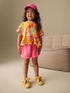 Pink Flowers Short Sleeve Top and Shorts Set (3mths-7yrs) - Pink Flowers / 12-18 Months (80-86cm)