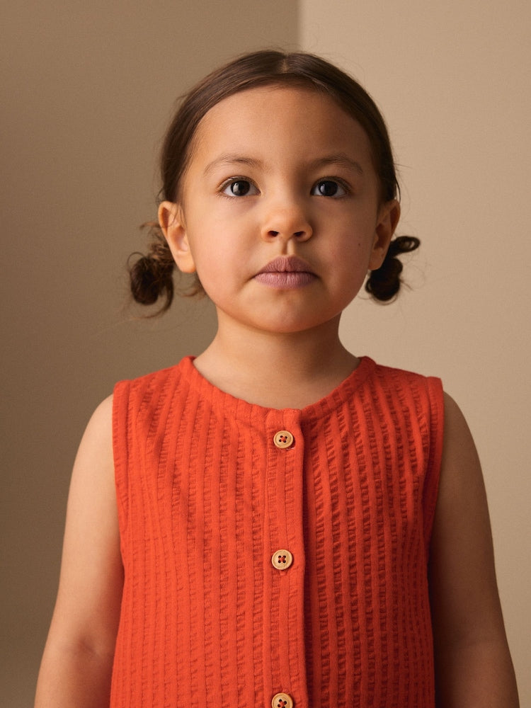 Red Peplum Vest and Shorts Set (3mths-7yrs)