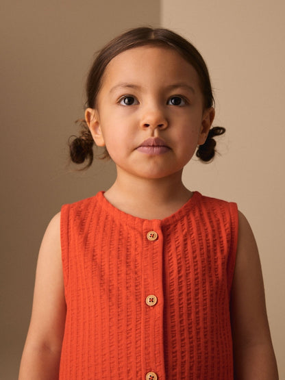 Red Peplum Vest and Shorts Set (3mths-7yrs)