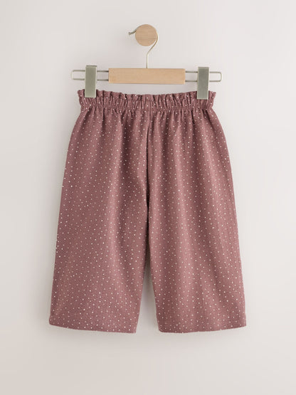 Brown Spot Wide Leg Trousers (3mths-7yrs) - Size 3-6 Months (62-68cm)