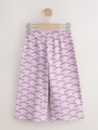 Purple Ditsy Floral Textured Wide Leg Trousers (3mths-7yrs) - Size 3-6 Months (62-68cm)