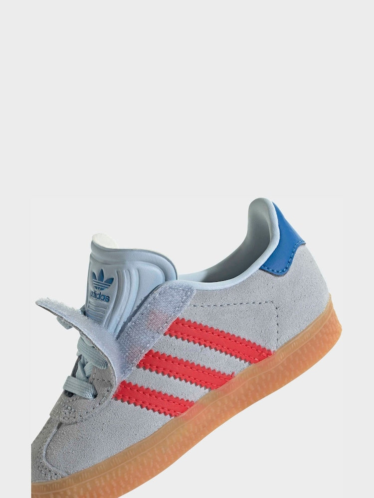 adidas Originals Blue Gazelle Comfort Closure Elastic Laces Infant Trainers