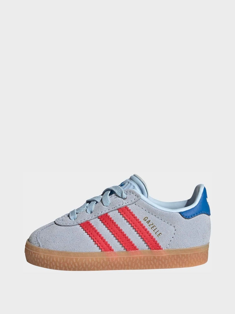 adidas Originals Blue Gazelle Comfort Closure Elastic Laces Infant Trainers