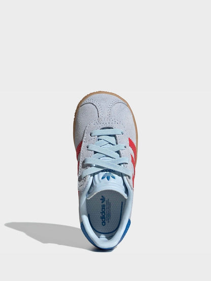 adidas Originals Blue Gazelle Comfort Closure Elastic Laces Infant Trainers