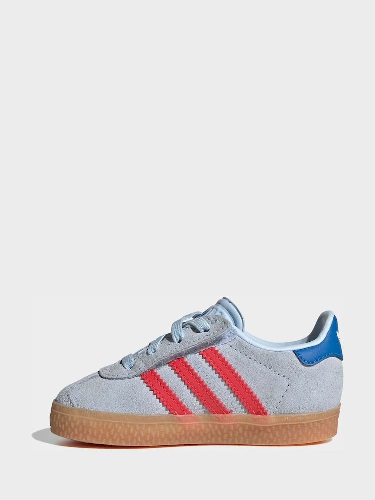 adidas Originals Blue Gazelle Comfort Closure Elastic Laces Infant Trainers