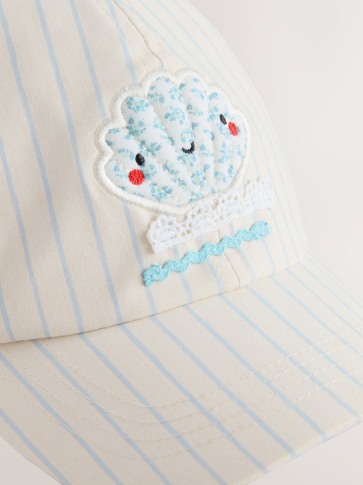 Blue Shell Striped Cap (1-16yrs)