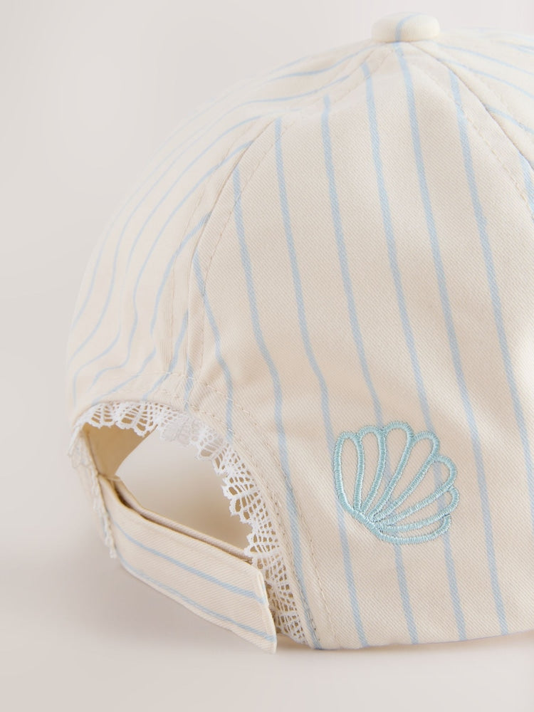 Blue Shell Striped Cap (1-16yrs)