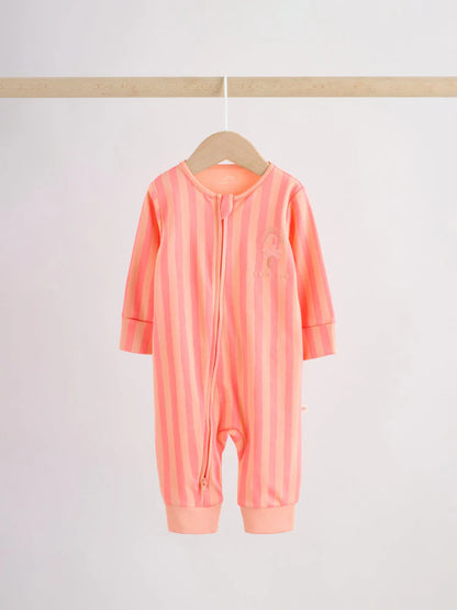 Pink/Blue Baby Sleepsuits 3 Pack (0mths-3yrs)