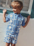 Bright Blue Crochet Palm Tree Set (12mths-7yrs) - Bright Blue / 12-18 Months (80-86cm)