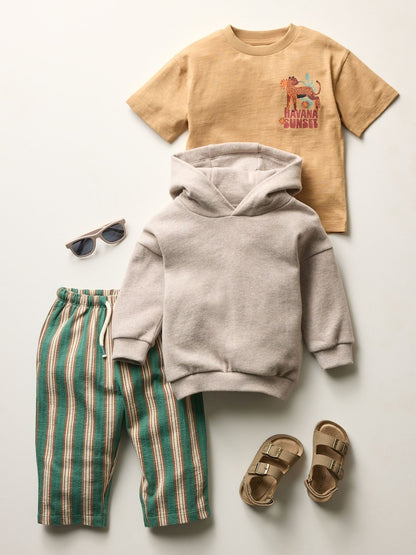 Tan Cheetah Havana Sunset Short Sleeve Back Print T-Shirt (3mths-7yrs)