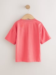 Coral Pink Wild Slogan Short Sleeve Small Graphic T-Shirt (3mths-8yrs) - Size 3-6 Months (62-68cm)