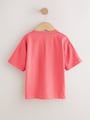 Coral Pink Wild Slogan Short Sleeve Small Graphic T-Shirt (3mths-8yrs) - Size 3-6 Months (62-68cm)