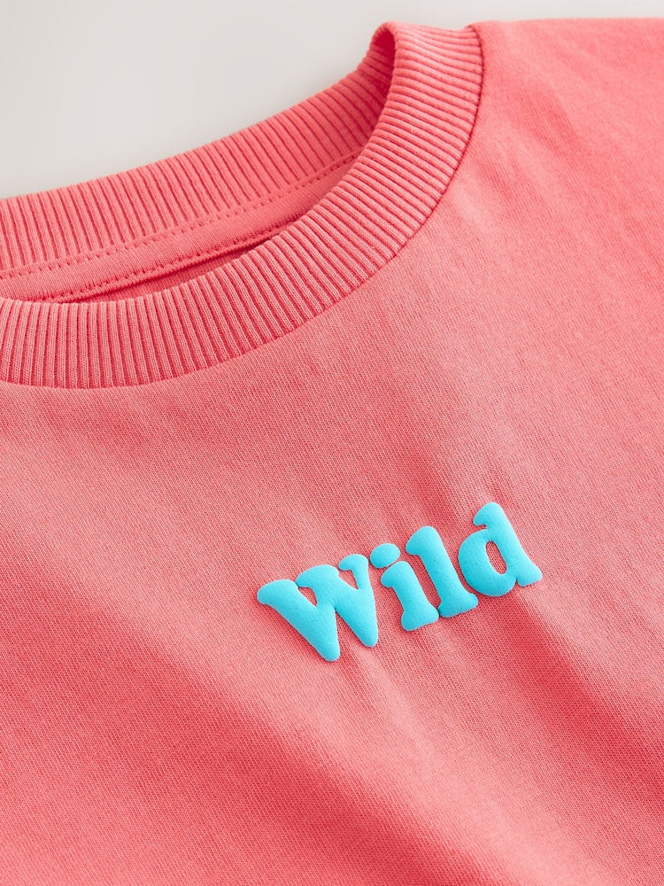 Coral Pink Wild Slogan
