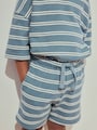 Blue Stripe Short Sleeve All-Over Print T-Shirt and Shorts Set (3mths-7yrs) - Size 3-6 Months (62-68cm)