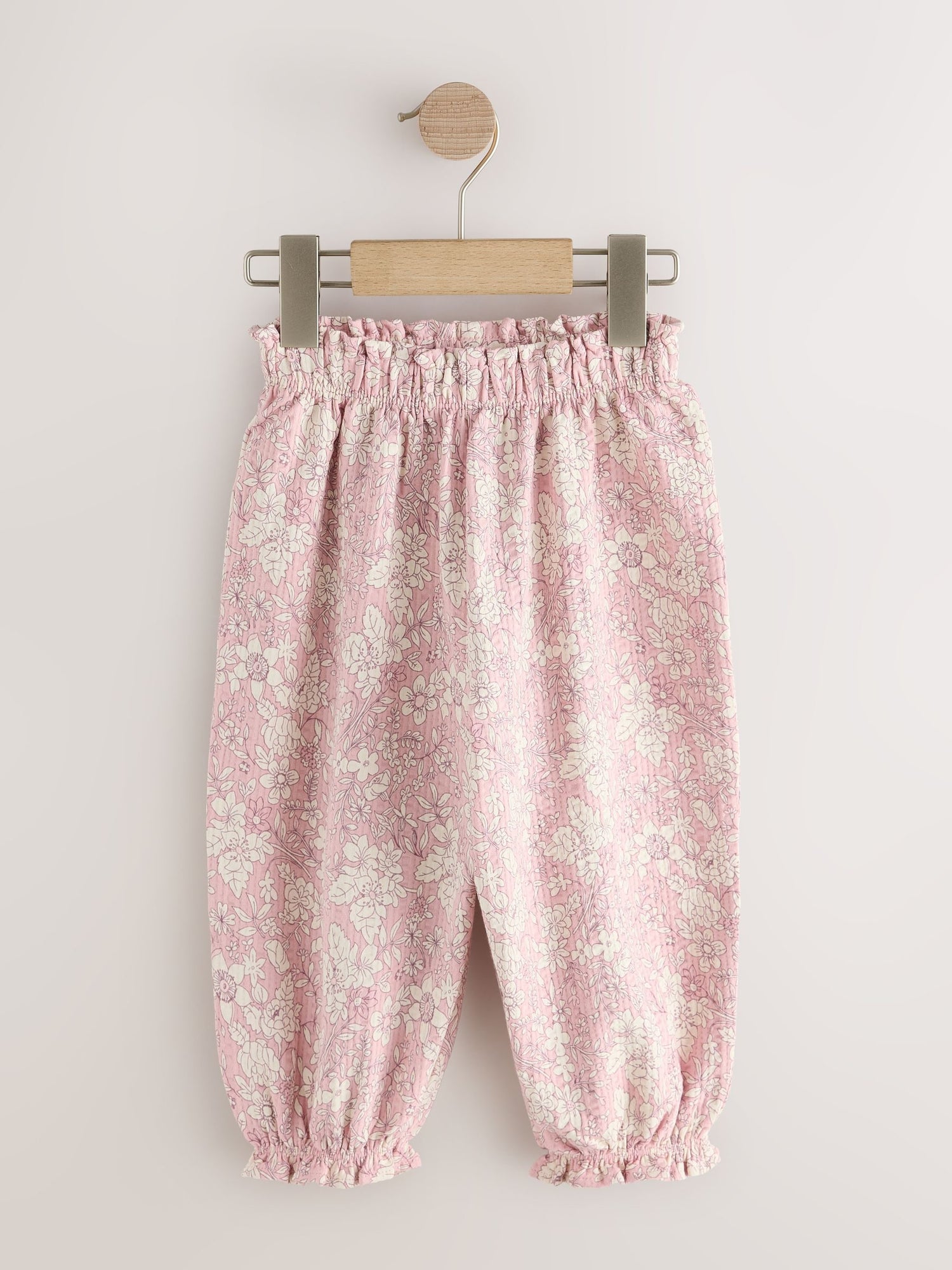 Orange Ditsy Floral Textured Bloomer Trousers (3mths-7yrs) - Size 3-6 Months (62-68cm)