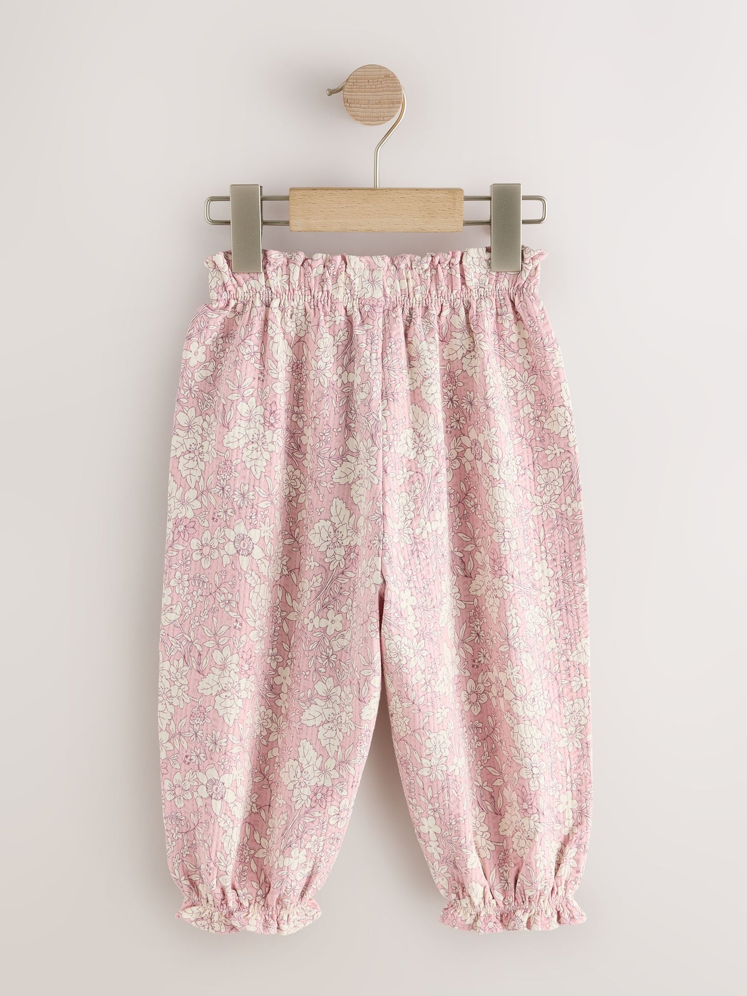Orange Ditsy Floral Textured Bloomer Trousers (3mths-7yrs) - Size 3-6 Months (62-68cm)