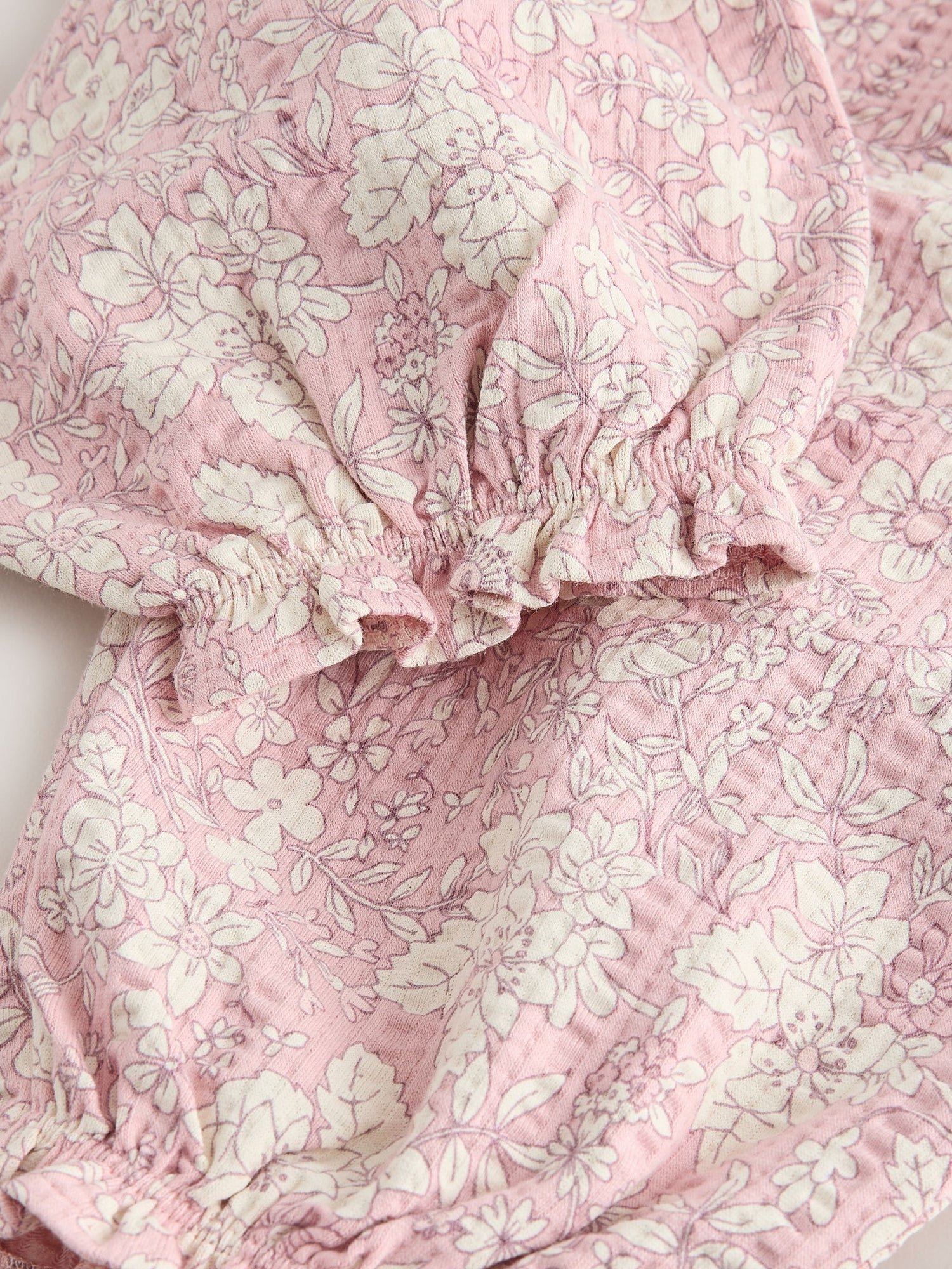 Orange Ditsy Floral Textured Bloomer Trousers (3mths-7yrs) - Size 3-6 Months (62-68cm)