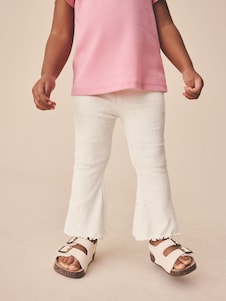 River Island Pink Ribbed Floral Kickflare Leggings 2 Pack - Size 12-18 Months (80-86cm)