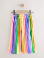 Pink Rainbow Stripe Wide Leg Trousers (3mths-7yrs) - Size 3-6 Months (62-68cm)