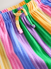 Pink Rainbow Stripe Wide Leg Trousers (3mths-7yrs) - Size 3-6 Months (62-68cm)