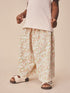 Ecru White Ditsy Floral Wide Leg Trousers (3mths-7yrs)