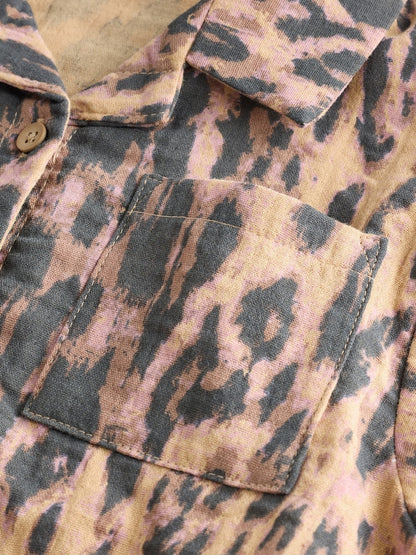 Animal Print Shirt And Short Co-Ord Set (3mths-10yrs)