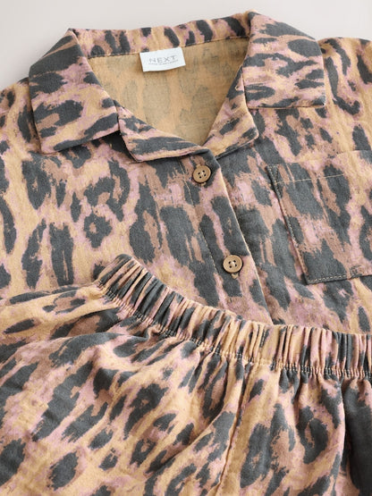 Animal Print Shirt And Short Co-Ord Set (3mths-10yrs)
