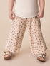 Ecru Mono Spot Wide Leg Trousers (3mths-7yrs)