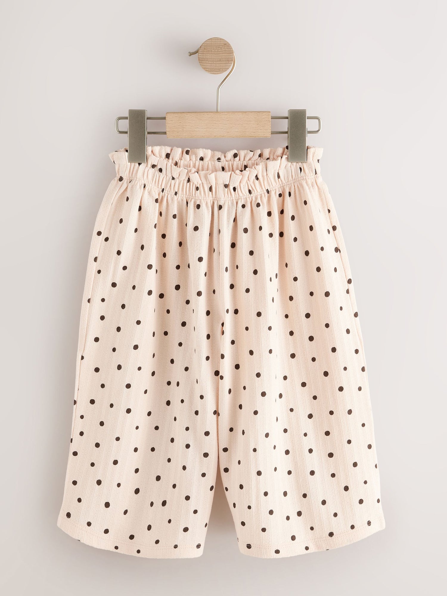 Ecru Mono Spot Wide Leg Trousers (3mths-7yrs) - Size 3-6 Months (62-68cm)