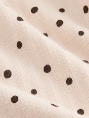Ecru Mono Spot Wide Leg Trousers (3mths-7yrs) - Size 3-6 Months (62-68cm)