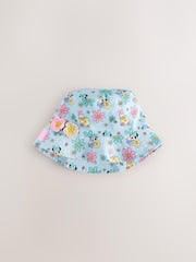 Blue/ Pink Minnie Mouse Pastel Printed Bucket Hat (3mths-13yrs) - Size 3-9 Months (62-74cm)