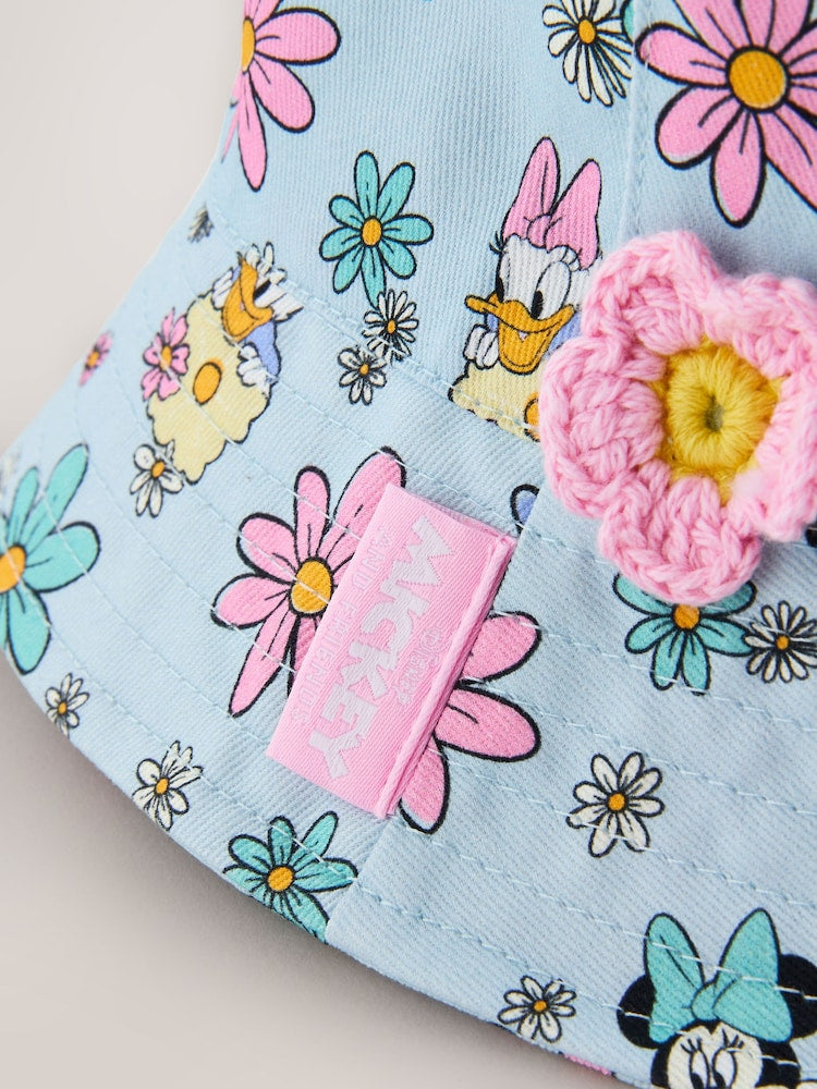 Blue/ Pink Minnie Mouse Pastel Printed Bucket Hat (3mths-13yrs)