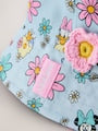 Blue/ Pink Minnie Mouse Pastel Printed Bucket Hat (3mths-13yrs) - Size 3-9 Months (62-74cm)