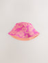 Pink/Purple Hibiscus Printed Bucket Hat (3mths-16yrs) - 11-13 Years (146-158cm)
