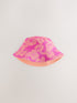Pink/Purple Hibiscus Printed Bucket Hat (3mths-16yrs) - Size 3-9 Months (62-74cm) - Default 1