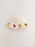 Cream/ Fruit Embroidered Bucket Hat (3-10yrs) - 7-10 Years (122-140cm)