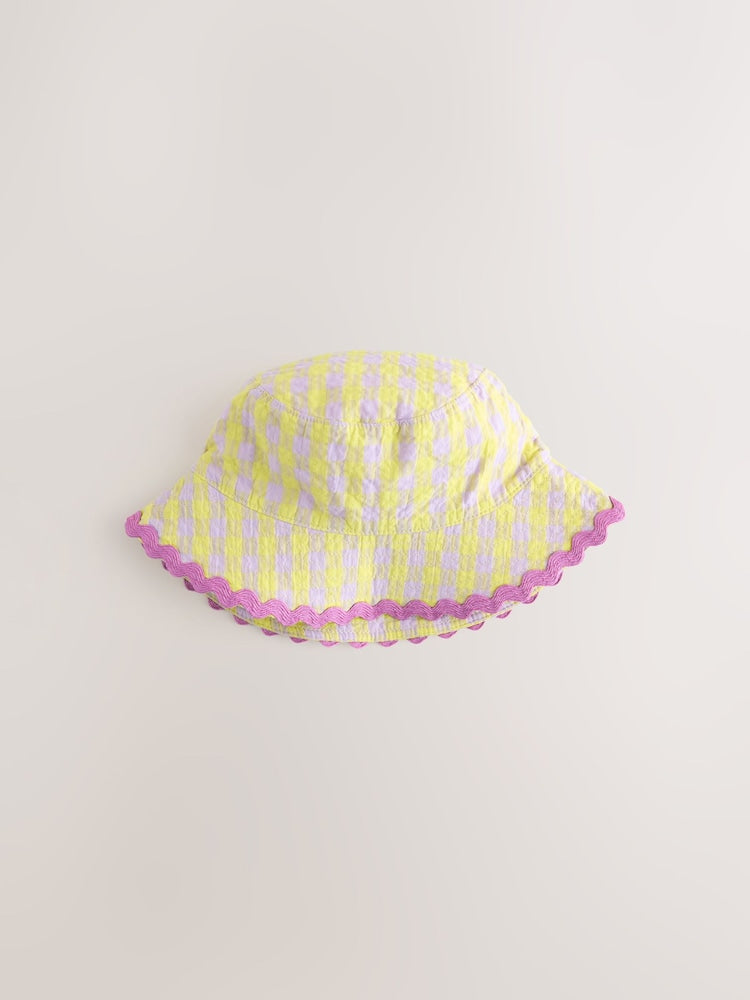Yellow/Purple Bucket Hat (3mths-16yrs) - Yellow/Purple / 11-13 Years (146-158cm)