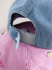 Pink Fruit/Blue Cherry Caps 2 Pack (1-13yrs) - Size 1-2 Years (80-92cm)