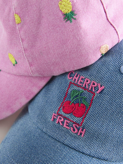 Pink Fruit/Blue Cherry Caps 2 Pack (1-13yrs)